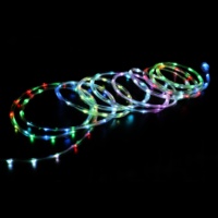 Guirlandes lumineuses LED fines intelligentes RGB imperméables IP65 pour extérieur, 28V, PVC, découpables, avec application contrôlée par Wi-Fi