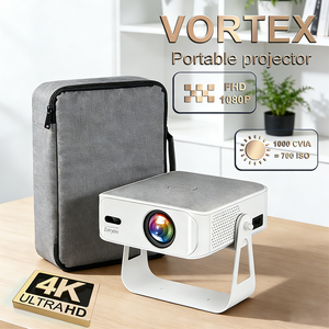 Портативный мини-проектор с подставкой и сумкой, Android-проектор 4K, мини-проектор Full HD, декодирование 4K 1080P, мини-видеопроектор - Product Image 1