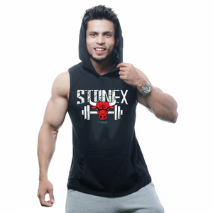 Professional Breathable Vintage Style Fitness Tank Top Hoodie Sleeveless Gym <b>Vest</b> for Men OEM Service - Product Image 2