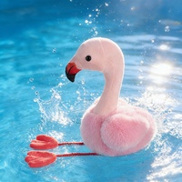 Flamant rose en peluche de 25 cm, en polyester et coton PP, de haute qualité, pas cher, avec logo personnalisé, cadeau d'entreprise, pattes longues