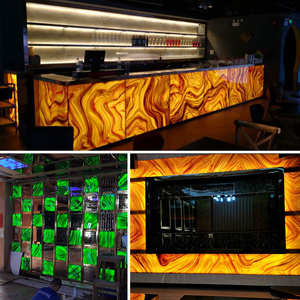 Doorschijnende Muur Steen Gepolijst Plaat Kunststeen Rosin Jade Patroon Platen Wandpaneel Voor Binnenwand Vloerdecoratie - Product Image 5