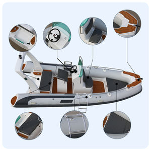 Haohai – coque en fibre de verre, <span class=keywords><strong>plancher</strong></span>, Hovercraft, canoë, bateau Rigide Gonflable, <span class=keywords><strong>Ponton</strong></span>, pédale, bateau côtelé avec Logo sur mesure - Product Image 5