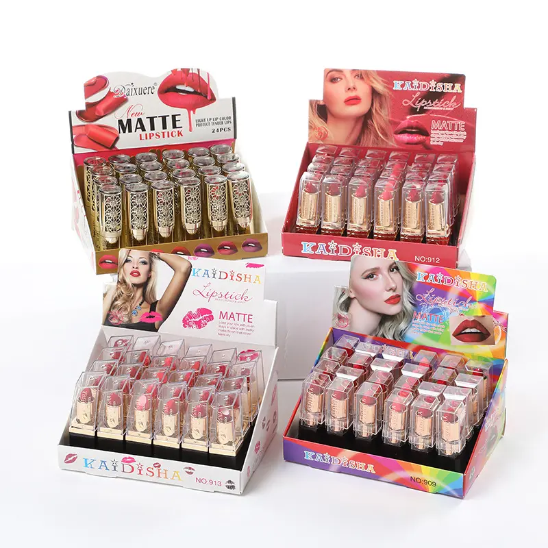 Hot Koop Groothandel Private Label Cosmetica 24-Uur Langdurige Fluwelen Matte Lipstick Set