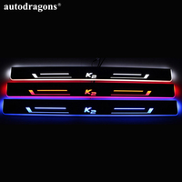 Lumière spéciale de porte avant de seuil de porte de pédale de plaque de seuil de bienvenue de l'acrylique LED de haute qualité pour K5