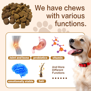 Tabletas multivitamínicas bajas de Moq, probióticos para perros, digestivos, cadera y articulaciones, masticables suaves, suplementos y vitaminas para el cuidado de la salud de mascotas - Product Image 2