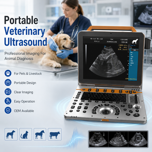 Échographe vétérinaire portable avancé 4D avec boîtier métallique, Doppler couleur, fonction <span class=keywords><strong>cardiaque</strong></span> et élastographie - Product Image 1