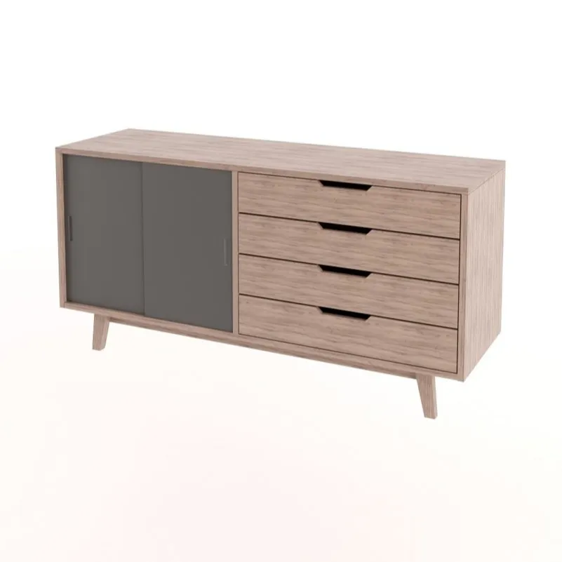 Wholesale Price Wood Simple Modern Bedroom Livingroom Storage Cabinet With 4 Drawer