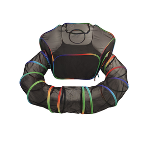 Oxford per animali domestici casa pieghevole portatile per animali piccoli Tunnel traspirante per campeggio all'aperto combinato chiusura a cerniera per Tunnel per gatti - Product Image 1