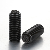 Vis de serrage en acier au carbone oxydé noir ZPT18, fixation de précision pour équipement, vis à surface dentée de serrage