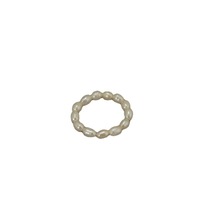 Bagues géométriques pour femmes, bague minimaliste en cercle continu, bijoux bohèmes 2022, perles multiples, perle d'eau douce naturelle, 1 pièce