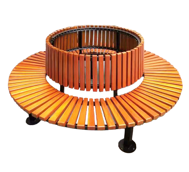 Outdoor Galvanized Wooden Garden Bench with