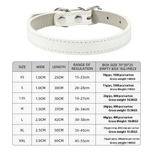 Collares para mascotas de PU de color sólido, Collar ajustable para perros y gatos, venta al por mayor, accesorios para mascotas para perros y gatos - Product Image 6