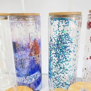 Custom LogoBulk 20Oz Double Wall Sublimation Hot Craft Tumbler Bpa Free Snow Globe Glass for Glitter - Product Image 3
