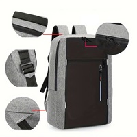 Ensemble de 3 sacs à dos pour ordinateur portable imperméables 15,6 pouces, sac à dos d'affaires et de voyage 3-en-1 avec sac de poitrine et porte-monnaie grande capacité