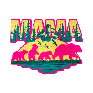 Patch brodé en chenille « Mama Bear » à appliquer sur veste, idéal pour les femmes, cadeau pour la fête des mères, décoration DIY pour vêtements, thème montagne et forêt - Product Image 5