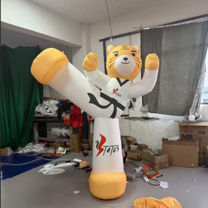 Trung Quốc Nhà máy tùy chỉnh thiết kế <span class=keywords><strong>Inflatable</strong></span> Taekwondo đá cậu bé hai chân Bầu Trời vũ công ống người đàn ông cho quảng cáo inflatables - Product Image 4