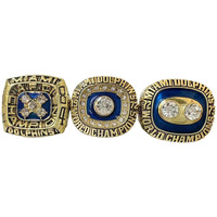 Ensemble de bagues de championnat des Dolphins de Miami NFL 1972 1973 1984, vente directe d'usine
