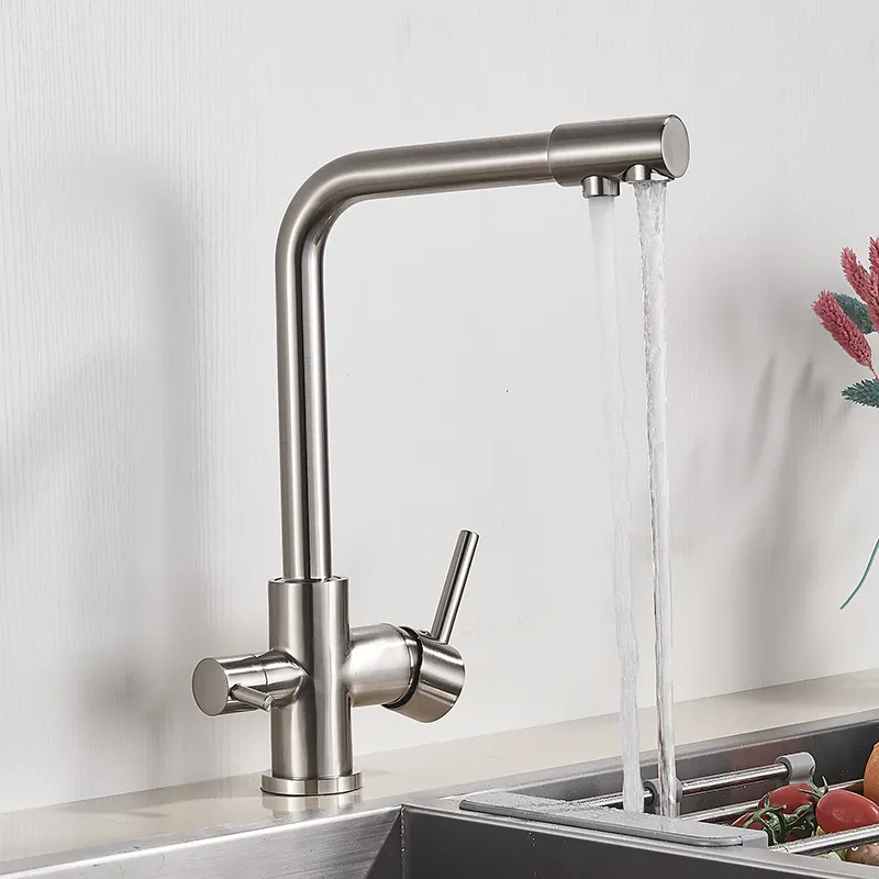 Top1 European Traditional Contemporary Zinc Classic Hot Cold Water Waterfall Brass Water Kitchen Faucets Mixers Taps