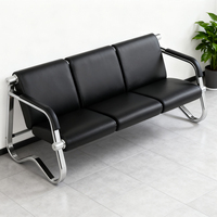Chaises d'attente modernes en cuir de qualité supérieure, fournies par l'usine, pour hôpital, réception de bureau, salon, canapé-banc