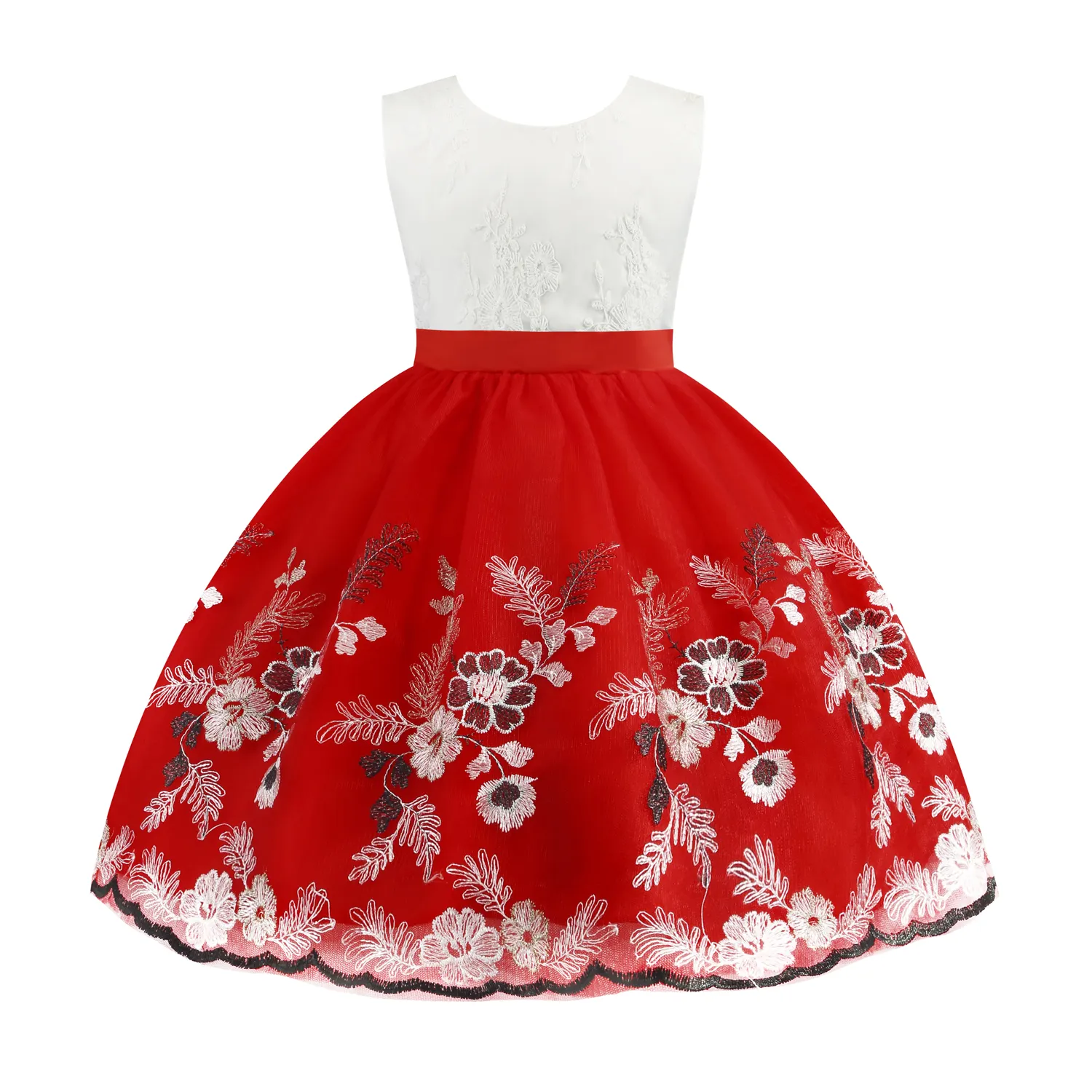 2021 new pattern Sequin bow dresses children Christmas performance birthday party dress 0 to 9 year old