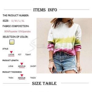 Nouveaux sweats à capuche pour femmes de haute qualité attrayants avec capuche à cordon pour femmes Tie Dye Hoodies Sweats à capuche pour femmes de haute qualité pour activer - Product Image 5