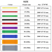 Bandas Elásticas de Resistencia LADYGLOW, Tipo Lazo, para Ejercicios de Estiramiento y Flexiones, Bandas de Resistencia de Látex