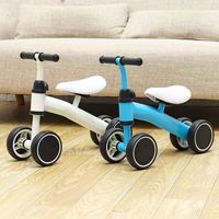 Istaride Tricycle à 4 roues avec cadre en acier pour enfants, vélo d'équilibre avec freins à disque pour les tout-petits de 0 à 3 ans