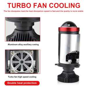 Mini projecteur H4 Bi LED pour phares de voiture, faisceau haut/bas, 12V 65W, système d'éclairage automobile M01T - Product Image 2