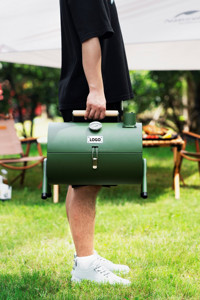 Smokeless Easily Assembled Tower Vertical <strong>Barrel</strong> Outdoor Smokers <strong>BBQ</strong> Round Portable Charcoal Kettle Barbecue Grill - Product Image 6