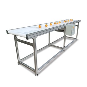Nastro Trasportatore in Acciaio Inox con Cinghia in PU e Guide Laterali per il Trasporto di Bottiglie e Barattoli OEM - Product Image 2