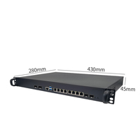 Enrutador de servidor en rack 1U 8 puertos de red LAN Gigabit Gbe 4*10G SFP Intel Core E5 V3/V4 CPU compatible con Ikuai ROS PFsense VPN
