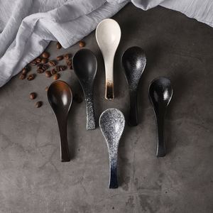 Ensemble de cuillères <span class=keywords><strong>en</strong></span> céramique de style japonais vintage personnalisé-soupe/dîner/<span class=keywords><strong>cuillère</strong></span> <span class=keywords><strong>à</strong></span> <span class=keywords><strong>café</strong></span> vaisselle pour restaurant et cuisine - Product Image 4