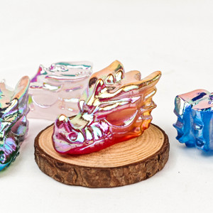 Chất lượng cao Tay Chạm Khắc đánh bóng Aura drgons đầu hỗn hợp chữa bệnh pha lê đá Đối với trang sức quà tặng - Product Image 3