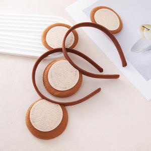 Fascia per capelli in plastica con orecchie di scimmia stile curry, simpatica, per lavaggio viso, senza fermaglio, nuova, a tema cartone animato, per bambini - Product Image 2