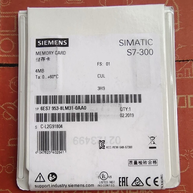 6ES7953-8LM31-0AA0 6ES79538LM310AA0 S7 300 Memory Card 4MB for PLC