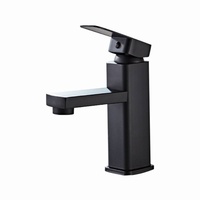 Robinet de lavabo monocommande chaud/froid à poser sur comptoir avec cartouche céramique pour meuble de salle de bain et lavabo d'hôtel