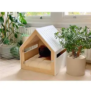 Custom modern wooden ECO- friendly simple design comfortable and beautiful dog and cat house