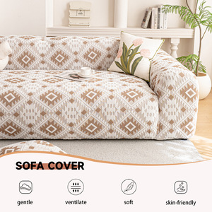 Bohemian Style Geometric <b>Sofa</b> <b>Cover</b> Full Coverage Non Slip Machine Washable 90 X 160 Cm Shu Mian Rong Fabric - Product Image 5
