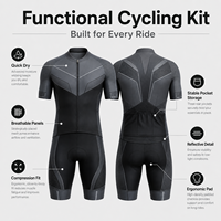 Conjunto de Ciclismo para Hombre de Fábrica: Maillot con Cremallera Completa y Culotte Acolchado con 3 Bolsillos Traseros, Ropa de Equipo Personalizada, Suministro OEM