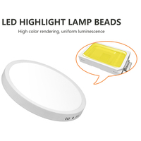 Plafonnier d'intérieur monté par surface professionnelle de bureau à la maison 24w Smd panneau lumineux mené mince rond carré