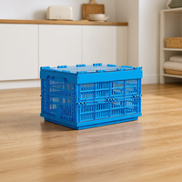 Caisse à fruits pliable en plastique maillé Huidu 400*300*270mm en PP, écologique, empilable et emboîtable