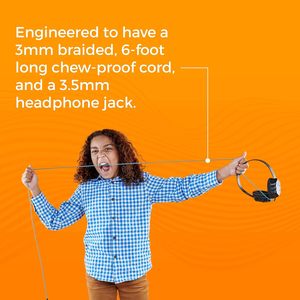 Casque audio supra-auriculaire Gumdrop DropTech B1 pour les élèves et les enseignants des écoles du primaire au secondaire, testé contre les chutes, robuste et fiable, noir - Product Image 6
