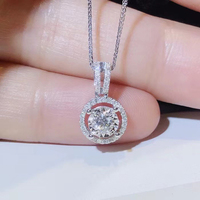 Collier tendance pour femmes et filles, chaîne de clavicule plaquée argent avec zircon cuivre, pendentif en zircon blanc brillant, vente chaude
