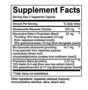 Livraison rapide GMP Usine Logo personnalisé Marque privée Nicotinamide Riboside 1000mg True NAD + Resvératrol NAD Supplément Capsules - Product Image 2