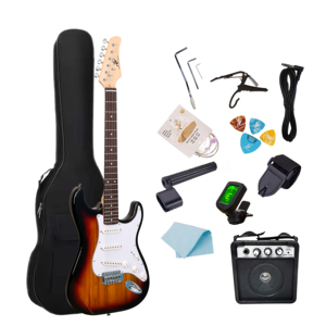 <span class=keywords><strong>Kit</strong></span> d'instrument de musique pour débutants, guitare électrique, 39 pouces, taille standard, guitare électrique OEM ST avec accessoires et amplificateur - Product Image 3