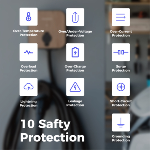 สถานีชาร์จรถยนต์ไฟฟ้าแบบติดผนังสำหรับใช้ในบ้าน OEM รุ่น Type <span class=keywords><strong>2</strong></span> รองรับการเล่นและชาร์จพร้อมกัน กำลังไฟ 7 กิโลวัตต์ แบบเฟสเดียว - Product Image 6
