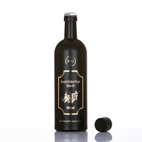 Vente en gros de bouteilles d'huile d'olive en verre noir mat de 250 ml, 375 ml, 500 ml, 750 ml avec bec verseur anti-fuite