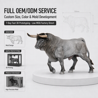 Figurine d'animal de ferme, modèle de taureau, jouet pour enfants, apprentissage éducatif, projet scientifique, scène de diorama, décoration de bureau, étagère