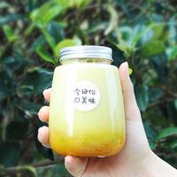 360ml 500ml PET vide Transparent forme ronde en aluminium bouchon à vis de qualité alimentaire bouteille de boisson pour lait thé jus 12oz