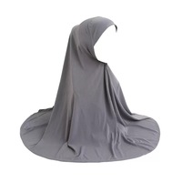 Hijab musulmán de gran tamaño liso de primavera, sombreros de oración de Ramadán, bufanda islámica, chal para mujer